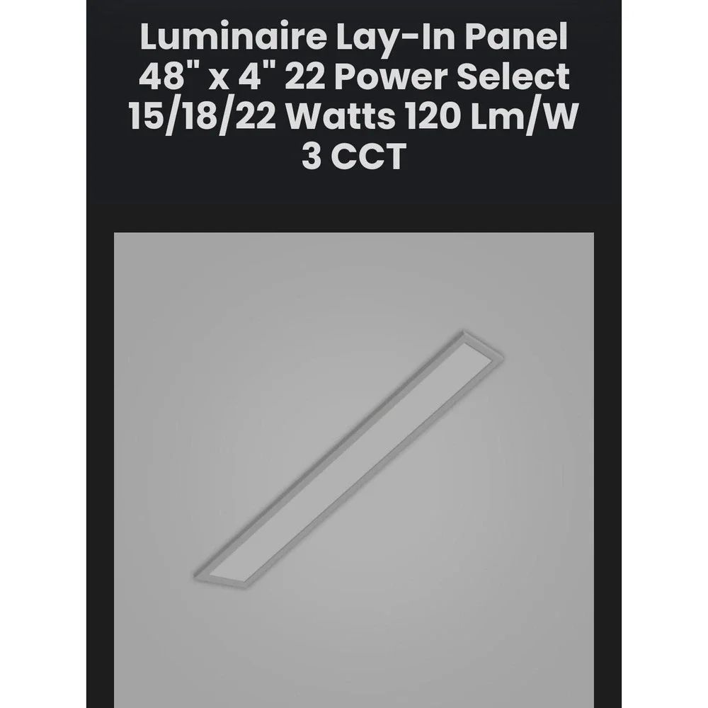 Green BEAM LAY IN FIXTURE FLAT LED PANEL EDGELIT 4
